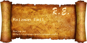 Reizman Emil névjegykártya